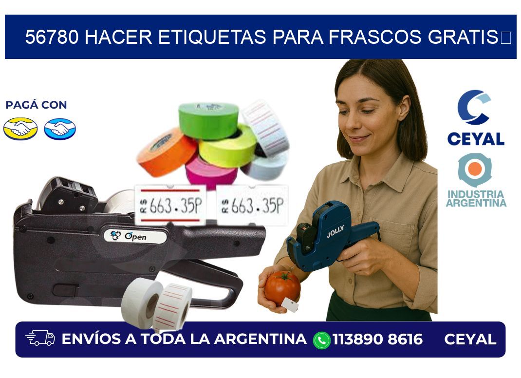 56780 Hacer etiquetas para frascos gratis 